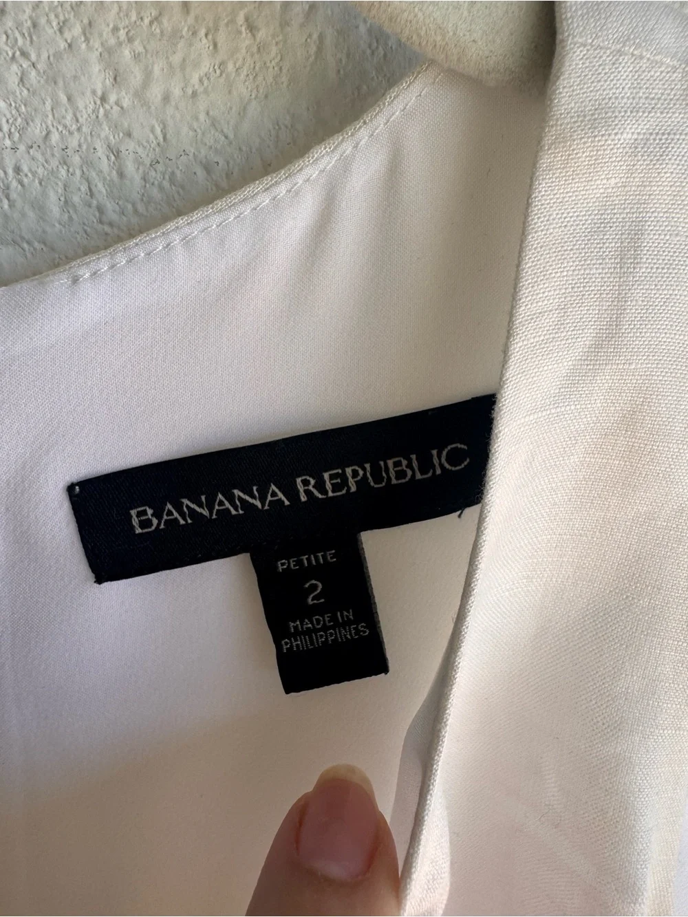Banana Republic White Linen Sleeveless cropped wide leg Jumpsuit size 2P